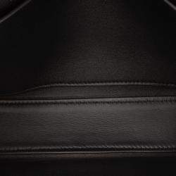 Pre Owned Celine Black Shiny Calfskin Claude Chain Shoulder Bag