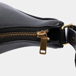 Pre Owned Celine Black Medium Calfskin Triomphe Ava Shoulder Bag