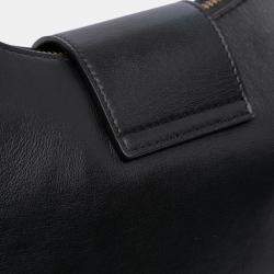 Pre Owned Celine Black Medium Calfskin Triomphe Ava Shoulder Bag