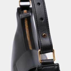 Pre Owned Celine Black Medium Calfskin Triomphe Ava Shoulder Bag
