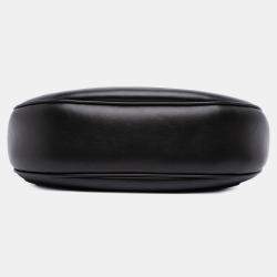 Pre Owned Celine Black Medium Calfskin Triomphe Ava Shoulder Bag
