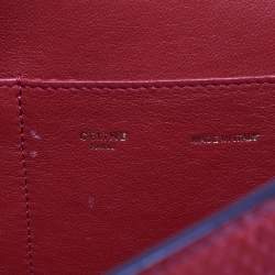 Pre Owned Celine Red Python and Suede Medium Trapeze Bag