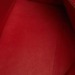 Pre Owned Celine Red Python and Suede Medium Trapeze Bag