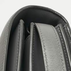 Pre Owned Celine Grey Leather Medium Classic Box Shoulder Bag