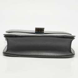 Pre Owned Celine Grey Leather Medium Classic Box Shoulder Bag