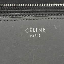Pre Owned Celine Grey Leather Medium Classic Box Shoulder Bag