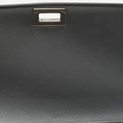 Pre Owned Celine Grey Leather Medium Classic Box Shoulder Bag