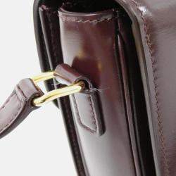 Pre Owned Celine Classic Triomphe Brown Leather Handbag