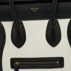 Pre Owned Celine Tricolor Nubuck and Leather Mini Luggage Tote
