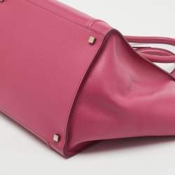 Pre Owned Celine Fuchsia Leather Medium Phantom Luggage Tote