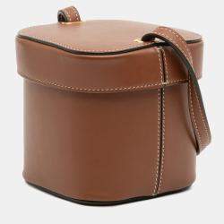 Pre Owned Celine Brown Small Calfskin Cuir Triomphe Box Bag