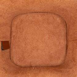 Pre Owned Celine Brown Small Calfskin Cuir Triomphe Box Bag