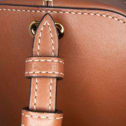 Pre Owned Celine Brown Small Calfskin Cuir Triomphe Box Bag