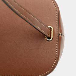 Pre Owned Celine Brown Small Calfskin Cuir Triomphe Box Bag