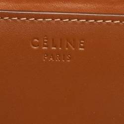 Pre Owned Celine Brown Leather Medium Classic Box Shoulder Bag