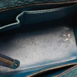 Pre Owned Celine Light Blue Python Micro Luggage Tote