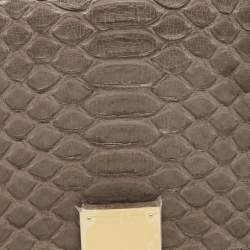 Pre Owned Celine Grey Python Medium Classic Box Shoulder Bag
