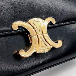 Pre Owned Celine Black Leather Triumph shoulder bag