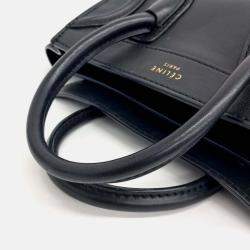 Pre Owned Celine Black Leather Nano Luggage Bag