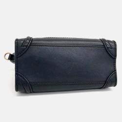 Pre Owned Celine Black Leather Nano Luggage Bag