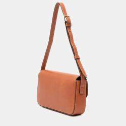 Pre Owned Celine Brown Shiny Calfskin Claude Shoulder Bag