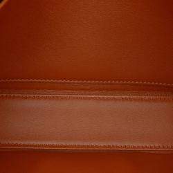Pre Owned Celine Brown Shiny Calfskin Claude Shoulder Bag