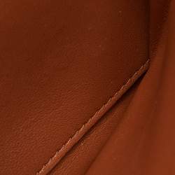 Pre Owned Celine Beige/Tan Canvas and Leather Triomphe Shoulder Bag