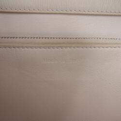 Pre Owned Celine White Medium Calfskin Classic Box