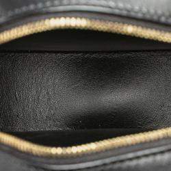 Pre Owned Celine Small Calfskin Black Cuir Triomphe Oval Crossbody