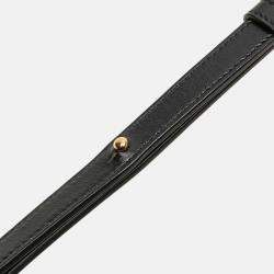 Pre Owned Celine Small Calfskin Black Cuir Triomphe Oval Crossbody