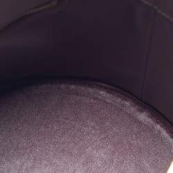 Pre Owned Celine Burgundy Leather Triomphe Maillon Bucket Bag