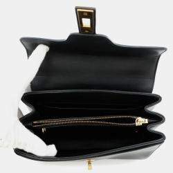 Pre Owned Celine 16 Seise Small Black Calf Leather Handbag