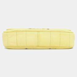 Pre Owned Celine Mono Chrome Yellow Leather Chain Shoulder Bag