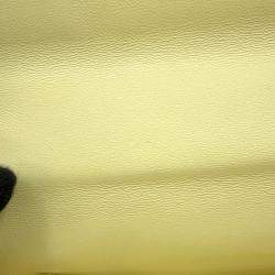 Pre Owned Celine Mono Chrome Yellow Leather Chain Shoulder Bag