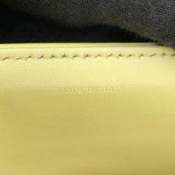 Pre Owned Celine Mono Chrome Yellow Leather Chain Shoulder Bag