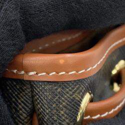 Pre Owned Celine Triomphe Falco Mini Tan PVC Calf Leather Backpack