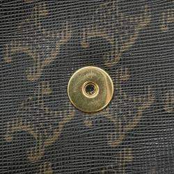 Pre Owned Celine Triomphe Falco Mini Tan PVC Calf Leather Backpack