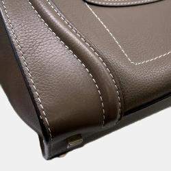 Pre Owned Celine Luggage Shopper Greige Leather Size Mini