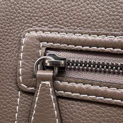 Pre Owned Celine Luggage Shopper Greige Leather Size Mini