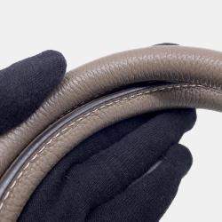 Pre Owned Celine Luggage Shopper Greige Leather Size Mini