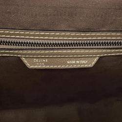 Pre Owned Celine Luggage Shopper Greige Leather Size Mini