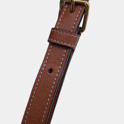 Pre Owned Celine Triomphe Folco Medium Brown Pvc Leather Shoulder Bag