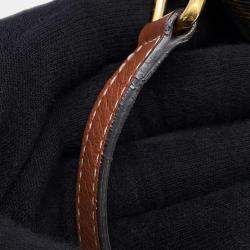 Pre Owned Celine Triomphe Folco Medium Brown Pvc Leather Shoulder Bag