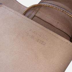 Pre Owned Celine Beige Brown Mini Grained Calfskin Belt Bag