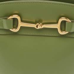 Pre Owned Celine Green Leather Crecy Bucket Bag
