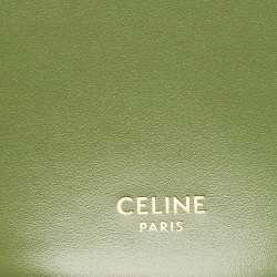 Pre Owned Celine Green Leather Crecy Bucket Bag