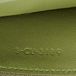 Pre Owned Celine Green Leather Crecy Bucket Bag