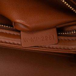 Pre Owned Celine Brown Classique Triomphe Coated Canvas and Calfskin Triomphe Crossbody
