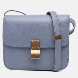 Pre Owned Celine Blue Teen Liege Calfskin Classic Box