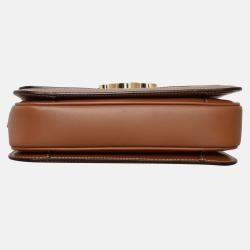 Pre Owned Celine Triomphe Classique Canvas Leather Crossbody Bag